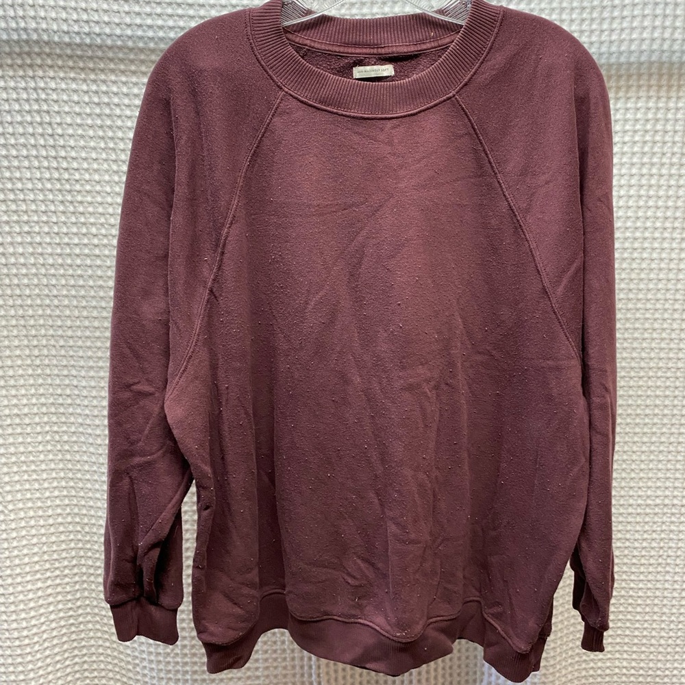 PLUM RAISIN COLOR AMAZINGLY SOFT JEGGING FIT CREWNECK